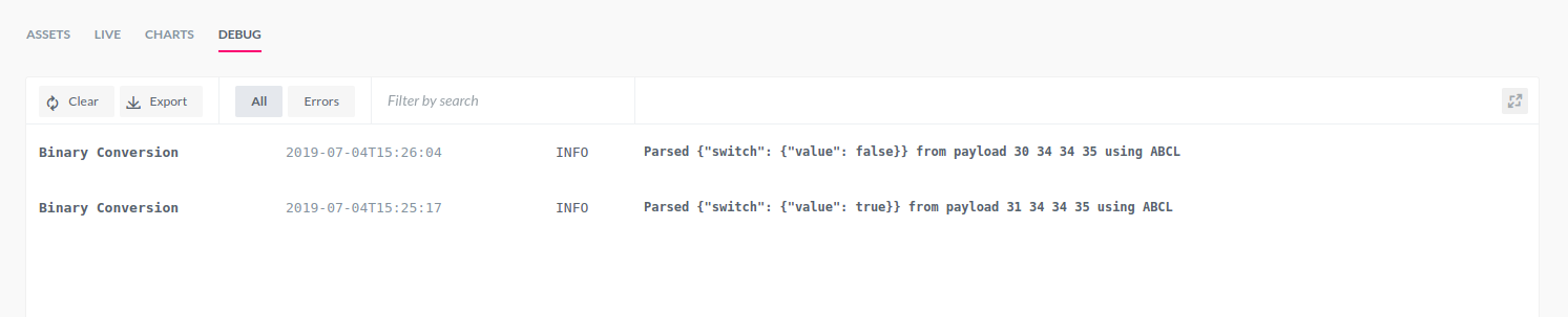 Debug persistence